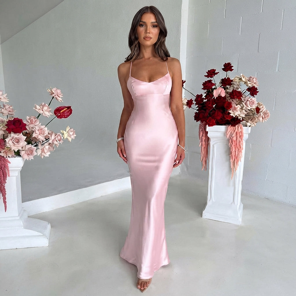 Melika - Sleek Slim-Fit Maxi Dress