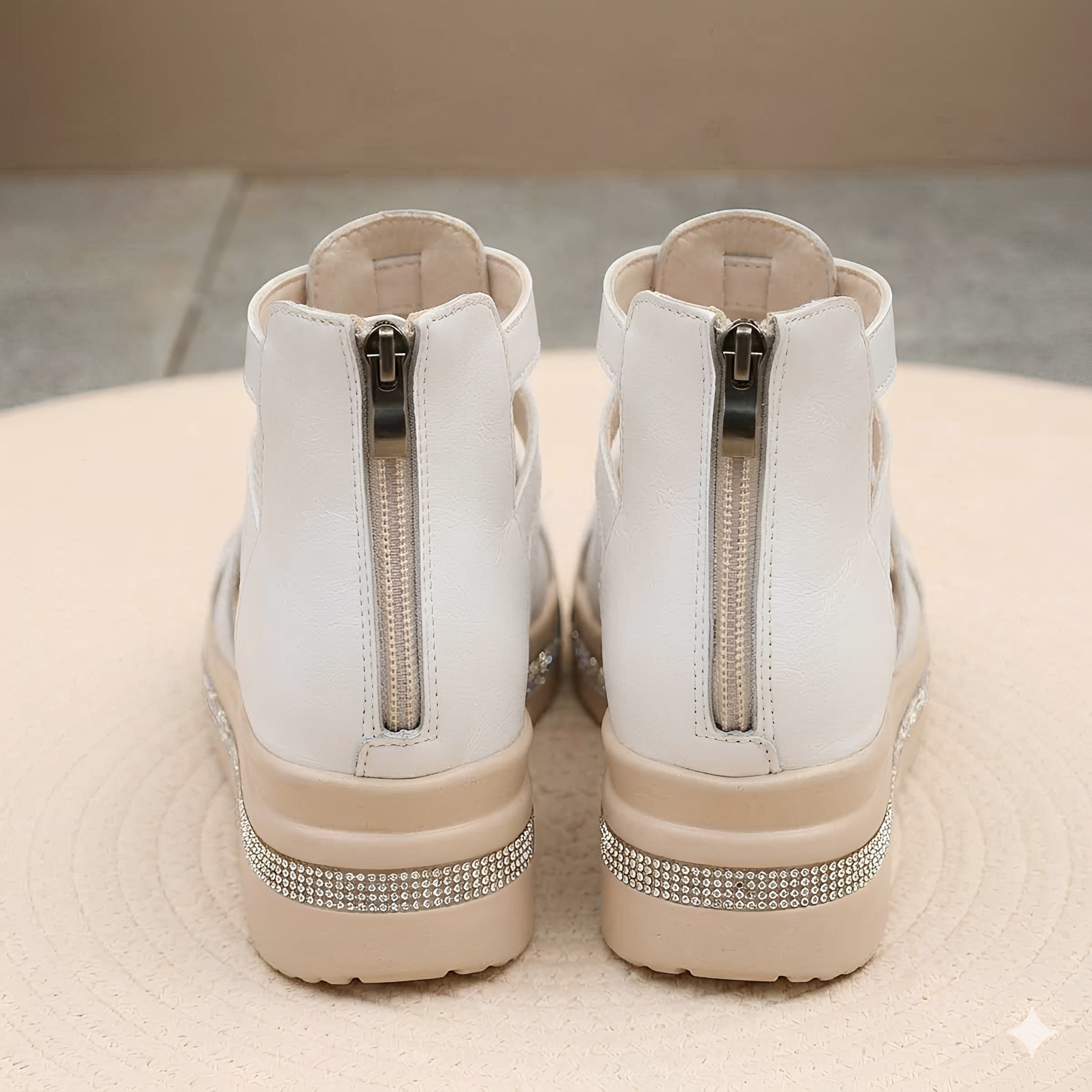 Eileen - Chic Sandals with Back Zipper