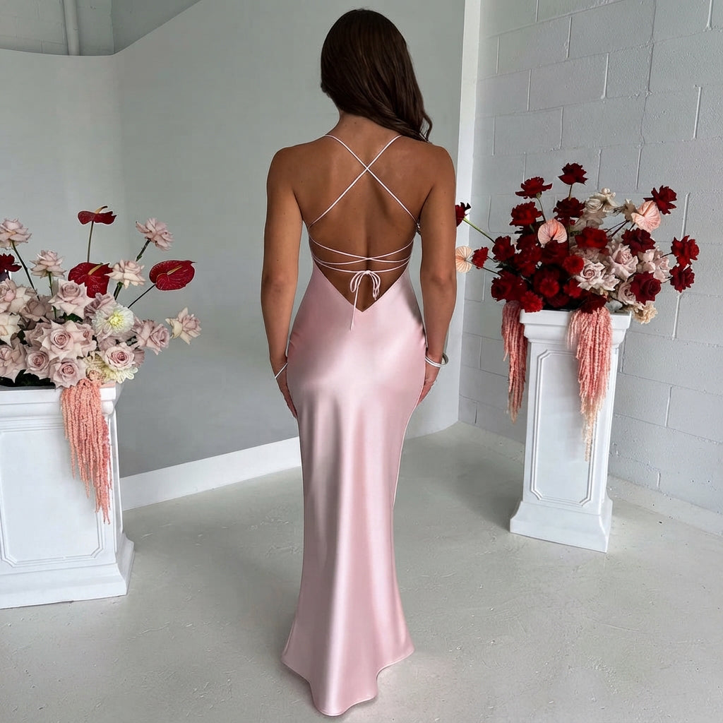 Melika - Sleek Slim-Fit Maxi Dress