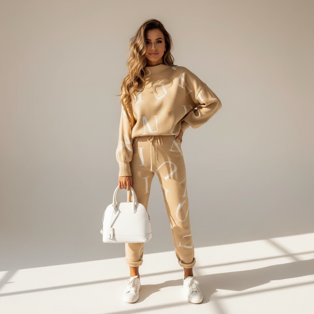 Avenie - Fashionable Pants Set