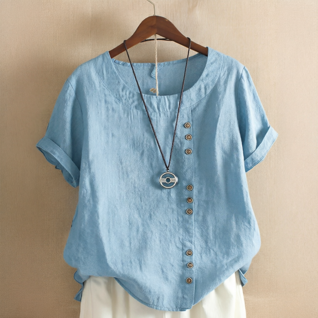 Noelle - Chic Button Casual Blouse