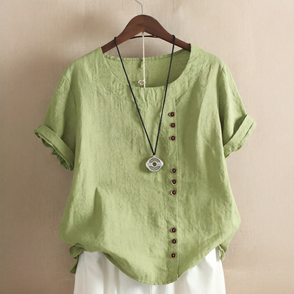 Noelle - Chic Button Casual Blouse