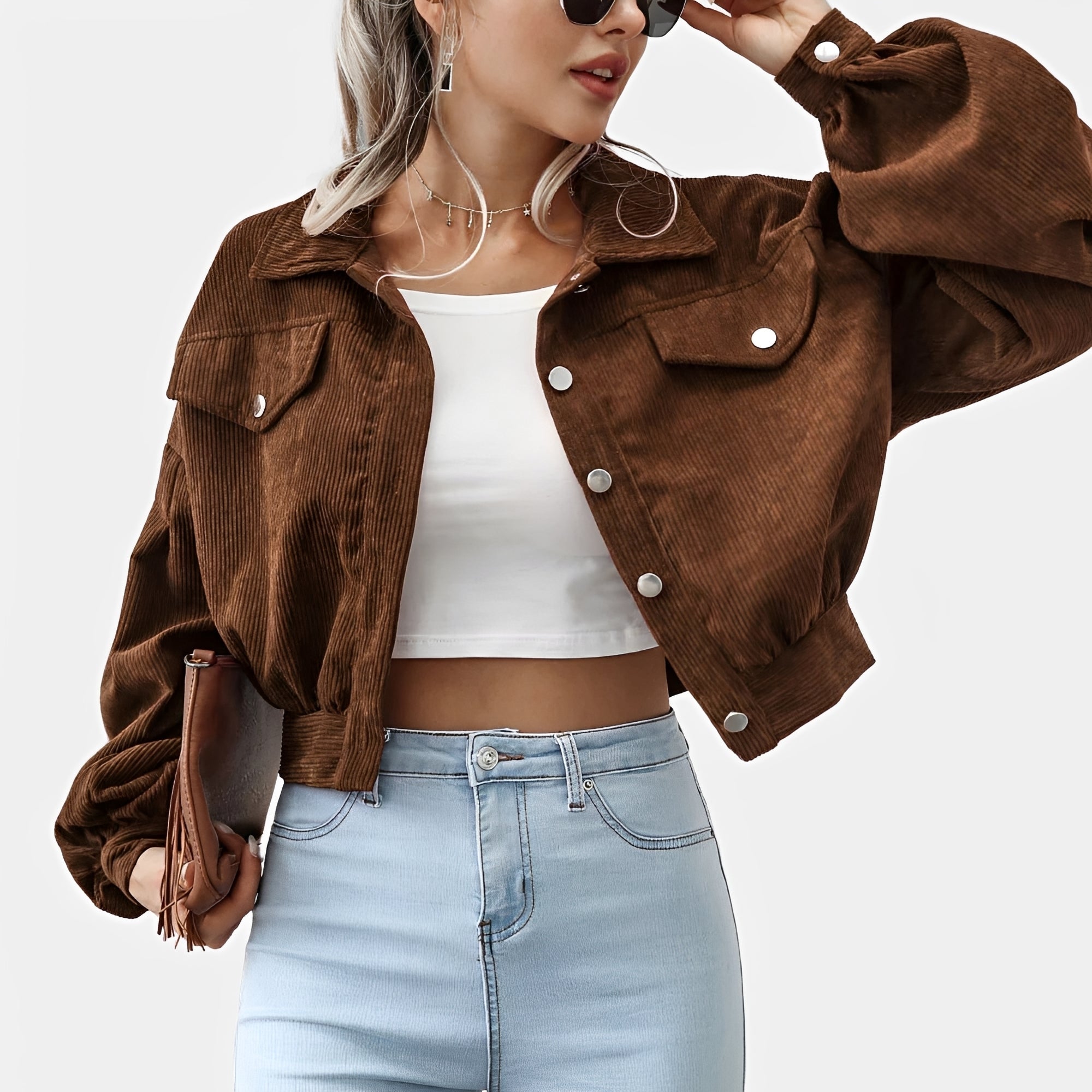 Lilian - Stylish Ribbed Short Coat